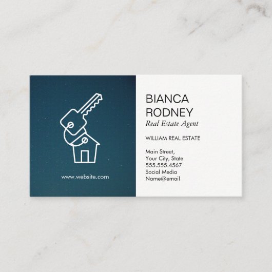 Home-pictogram | makelaar in onroerend goed visitekaartje (Voorkant)