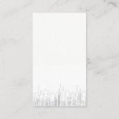 Home pictogram | Stedelijke skyline  Visitekaartje (Achterkant)