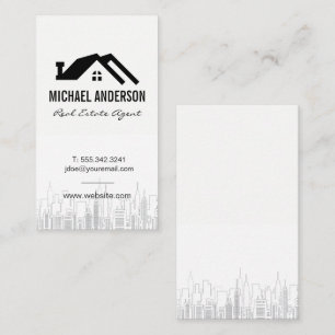 Home pictogram Stedelijke skyline Visitekaartje