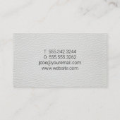 Home-pictogram | wit leer visitekaartje (Achterkant)