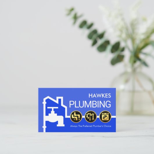 Home Pipeline Frame Leaking Faucet Visitekaartje (Staand voorkant)