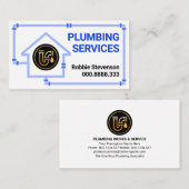 Home Piping Verwarming Lijst Loodgieter Visitekaartje (Voorkant / Achterkant)