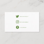 Home plant shop, moderne, groene trouwe kaart. klantenkaartje (Achterkant)