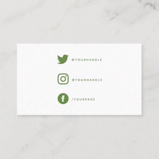 Home plant shop, moderne, groene trouwe kaart. klantenkaartje (Achterkant)