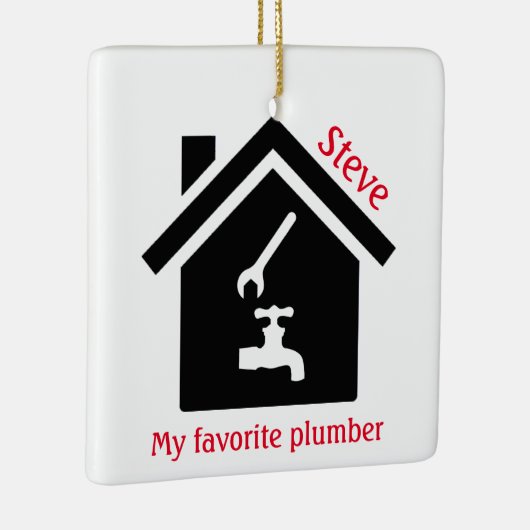 Home Plumber Design Ornament (Rechts)