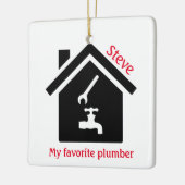 Home Plumber Design Ornament (Links)