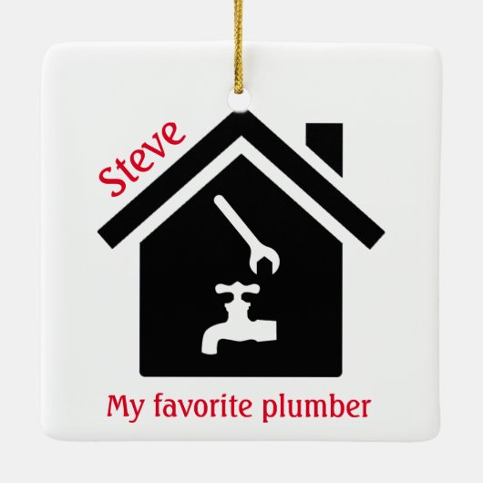 Home Plumber Design Ornament (Achterkant)