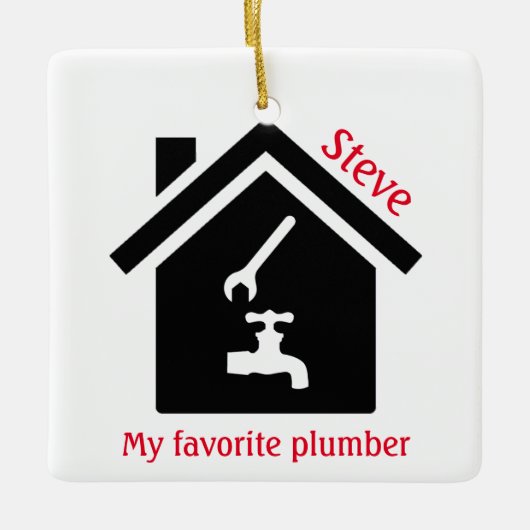 Home Plumber Design Ornament (Voorkant)