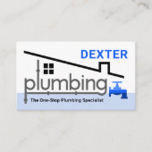 Home Plumbing Faucet Pipeline Plumber Service Visitekaartje (Voorkant)