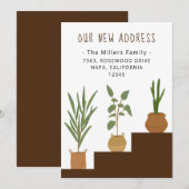 Home Potted Planten Nieuwe adreswijziging Aankondi (Voorkant / Achterkant)