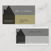 Home Professional Realtor Black Grey Visitekaartje (Voorkant / Achterkant)