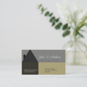 Home Professional Realtor Black Grey Visitekaartje (Staand voorkant)