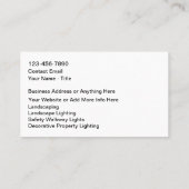 Home Property Landscape Lighting Visitekaartje (Achterkant)