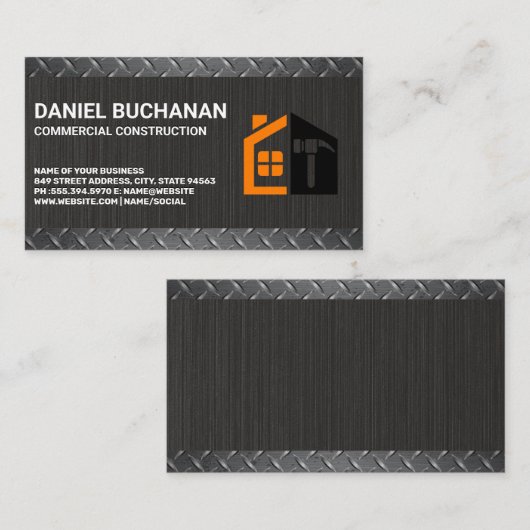 Home Property | Metal | Construction Visitekaartje (Voorkant / Achterkant)