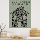Home Quote Poster Afdrukken warming House (Keuken)