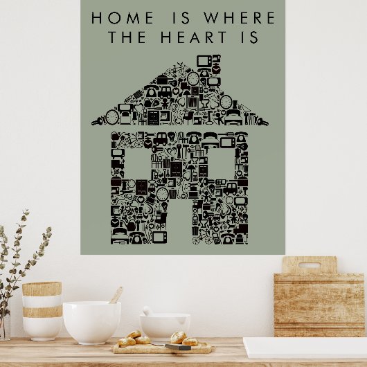 Home Quote Poster Afdrukken warming House (Keuken)