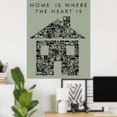 Home Quote Poster Afdrukken warming House (Thuiskantoor)