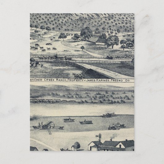 Home Ranches in Fresno, Californië Briefkaart (Voorkant)
