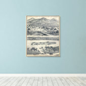 Home Ranches in Fresno, Californië Canvas Afdruk (Insitu (Houten vloer))
