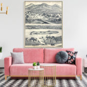 Home Ranches in Fresno, Californië Canvas Afdruk (Insitu (Woonkamer))