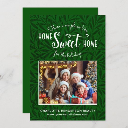 Home Real Estate Kerstmis Feestdagenkaart (Voorkant / Achterkant)