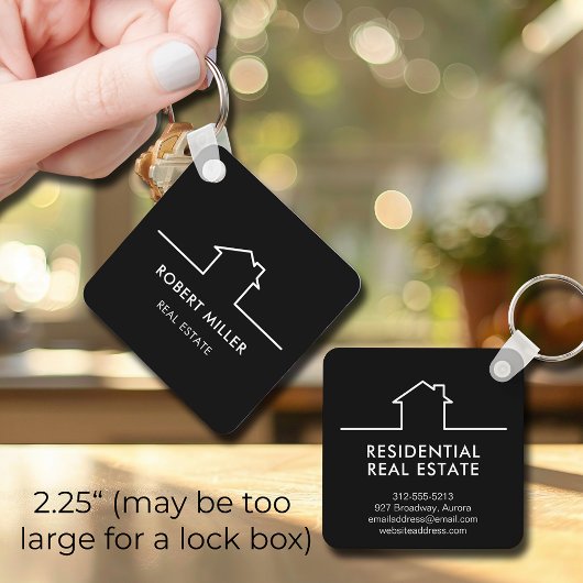 Home Real Estate Realtor Promotional Sleutelhanger