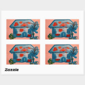 home rechthoek sticker (Vel)