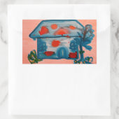 home rechthoek sticker (Tas)