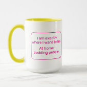 Home (rechtshandig, geel / roze) mok (Links)