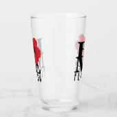 HOME Red Hibiscus Glas (Links)