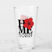 HOME Red Hibiscus Glas (Voorkant)