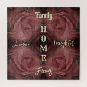 Home Red Rose Abstracte Inspirerend woorden Legpuzzel