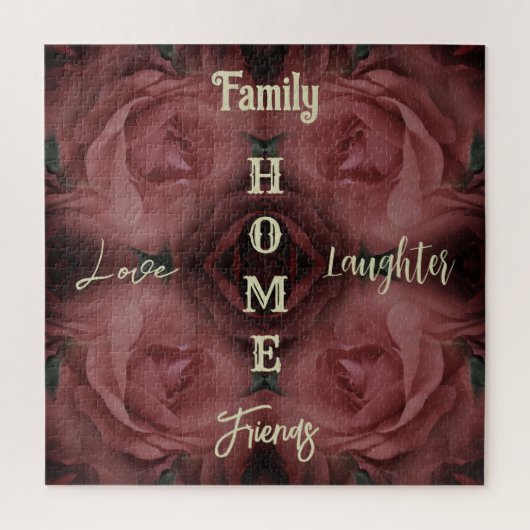 Home Red Rose Abstracte Inspirerend woorden Legpuzzel (Verticaal)