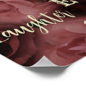 Home Red Rose Abstracte Inspirerend woorden Poster (Hoek)