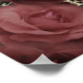Home Red Rose Abstracte Inspirerend woorden Poster (Hoek)