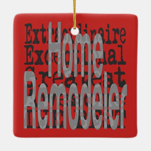 Home Remodeler Extraordinaire Keramisch Ornament (Achterkant)