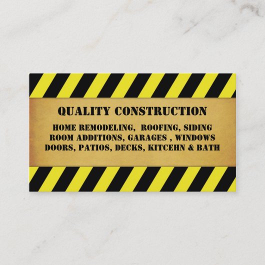 Home Remodeling Construction Visitekaartje (Voorkant)