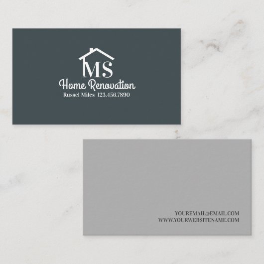 Home Remodeling, Renovation Visitekaartje (Voorkant / Achterkant)