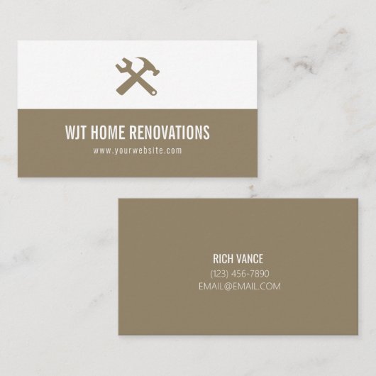 Home Remodeling Renovation Visitekaartje (Voorkant / Achterkant)