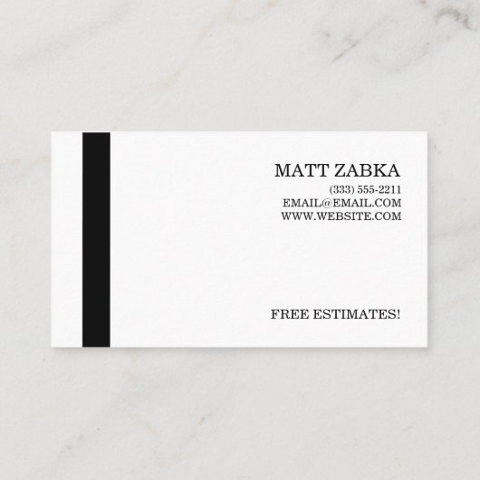 Home Remodeling Renovstruction Construction Visitekaartje (Achterkant)