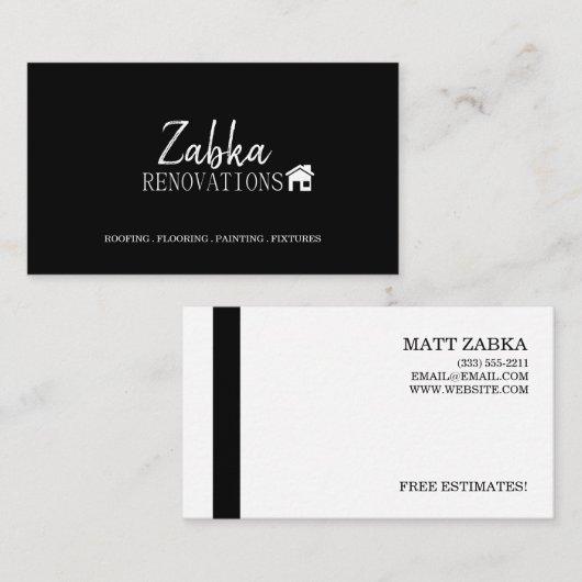 Home Remodeling Renovstruction Construction Visitekaartje (Voorkant / Achterkant)