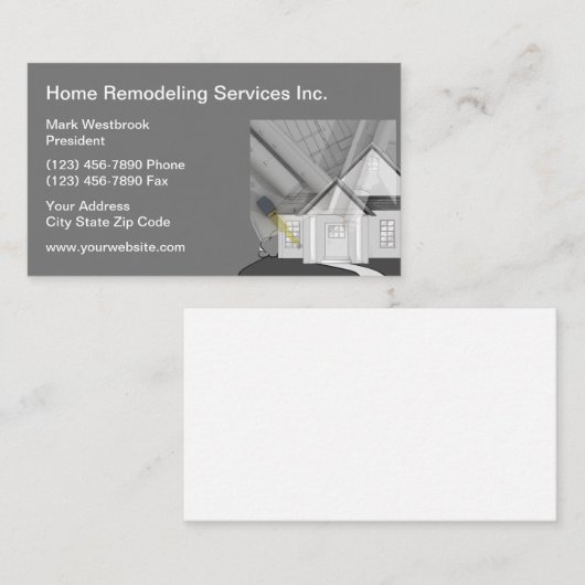 Home Remodeling Services Moderne Visitekaartjes (Voorkant / Achterkant)
