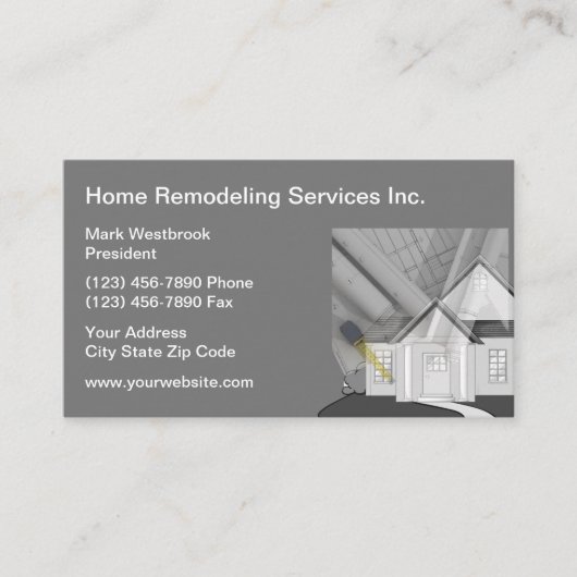 Home Remodeling Services Moderne Visitekaartjes (Voorkant)