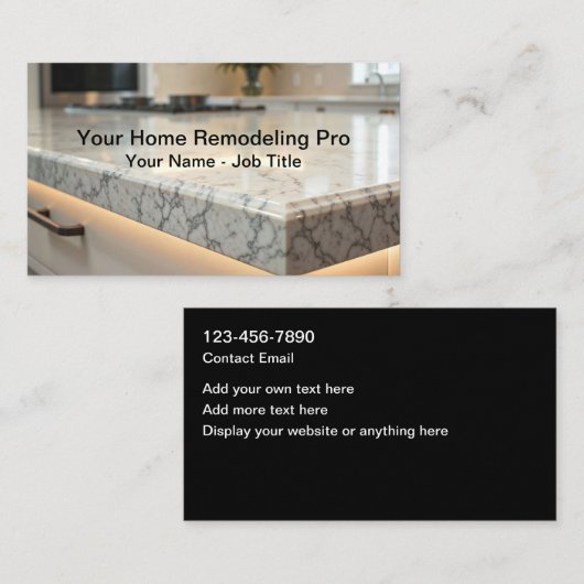 Home Remodeling Services Simple Business Cards Visitekaartje (Voorkant / Achterkant)