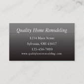 Home Remodeling Visitekaartje (Achterkant)