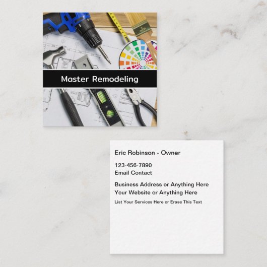 Home Remodelling Big Bold Visitekaartjes (Voorkant / Achterkant)