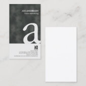 Home Remodelling Grunge Bold Monogram BusinessCard Visitekaartje (Voorkant / Achterkant)