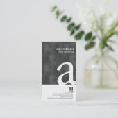 Home Remodelling Grunge Bold Monogram BusinessCard Visitekaartje (Staand voorkant)