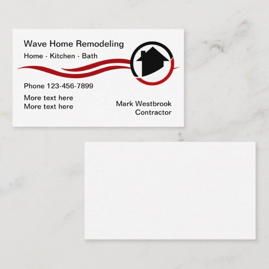 Home Remodelling Moderne Visitekaartjes (Voorkant / Achterkant)