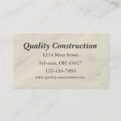 Home Remoldling / Home Construction Visitekaartje (Achterkant)